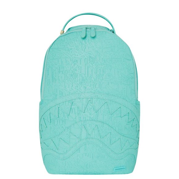 Sprayground Handbags - Sprayground Aqua Noir Embossed Backpack🔥New Teal Bookbag Large School Bag